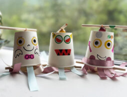【工作あそび】ハロウィンに遊ぼう！こわい？やさしい？くるくるおばけ