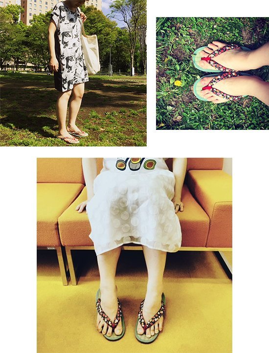 足元の 和 がアクセント 春からのぞうりスタイル 絵本ナビスタイル